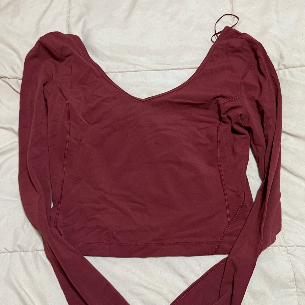 Burgundy Long Sleeve Top lululemon